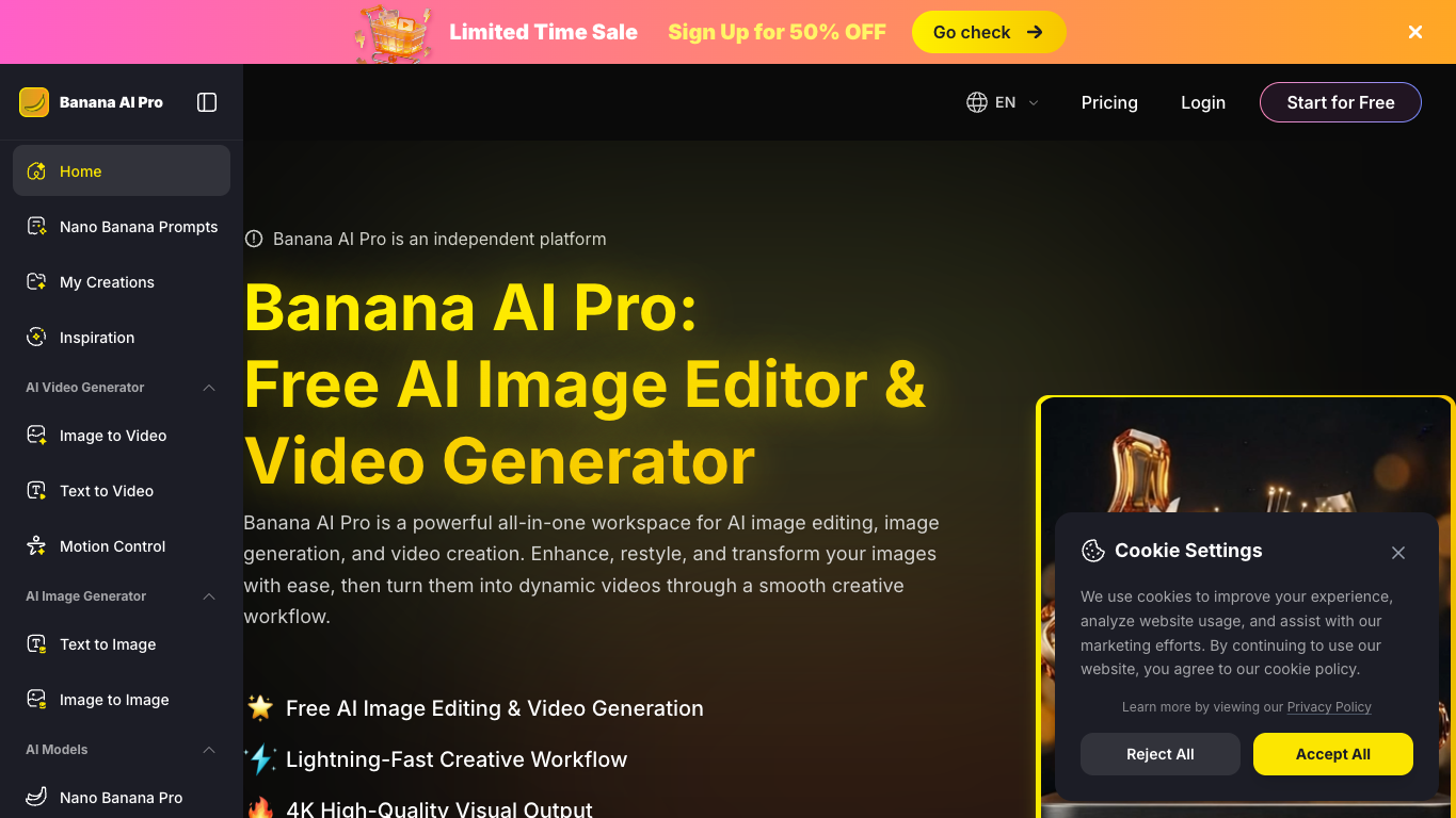 Nano Banana Pro AI Image Editor screenshot
